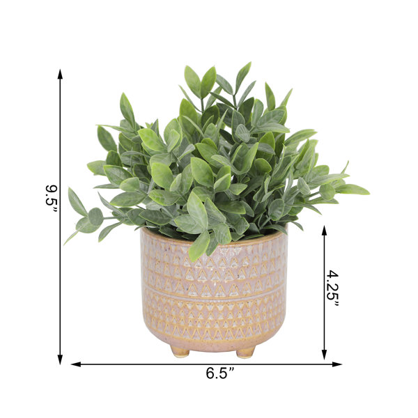 Mistana™ 4.5'' Artificial Eucalyptus Plant in Planter & Reviews Wayfair